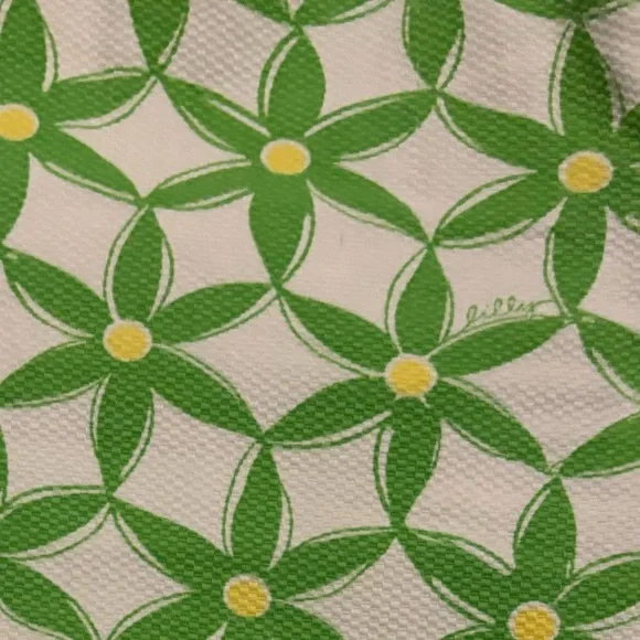 🌼 Lilly Pulitzer White Floral Cropped Pants – Size 8 - Picture 5 of 5